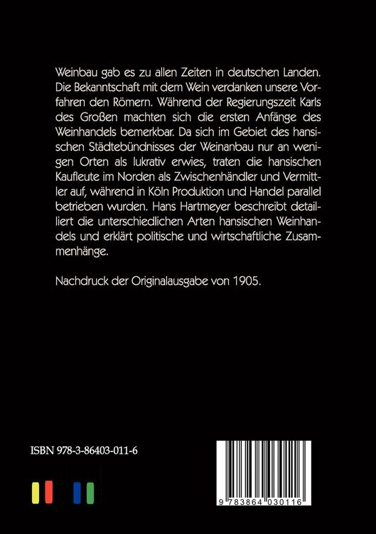 Produktbild: Der Weinhandel im Gebiete der Hanse im Mittelalter