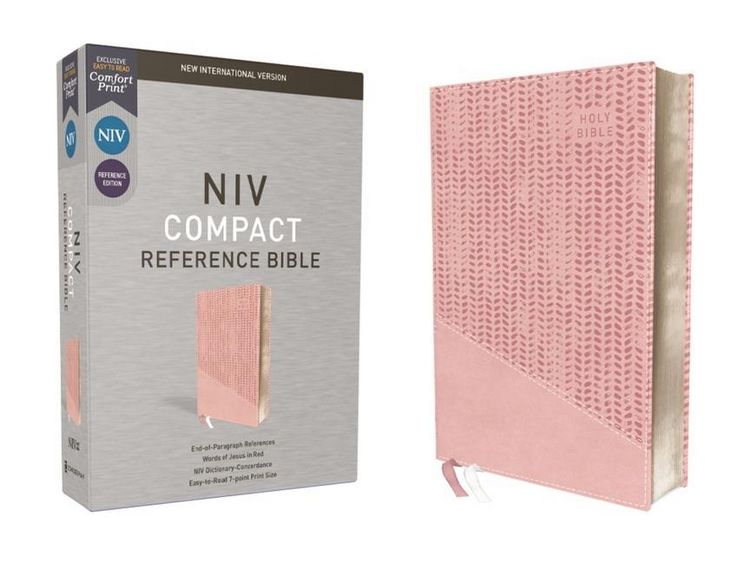 Produktbild: Niv, Reference Bible, Compact, Leathersoft, Pink, Red Letter, Comfort Print