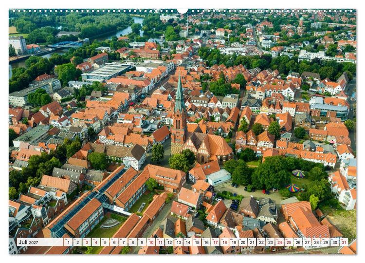 Produktbild: Ein Blick auf Nienburg an der Weser in Farbe (Wandkalender 2027 DIN A2 quer), CALVENDO Monatskalender