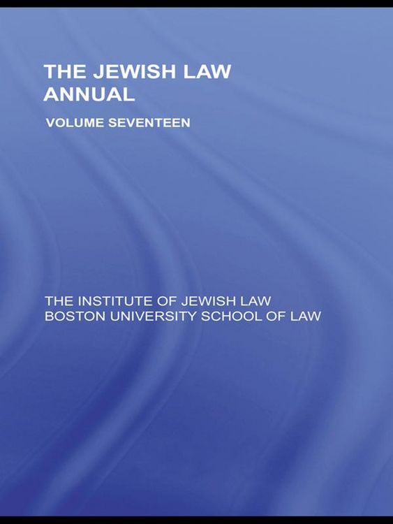 Produktbild: The Jewish Law Annual Volume 17