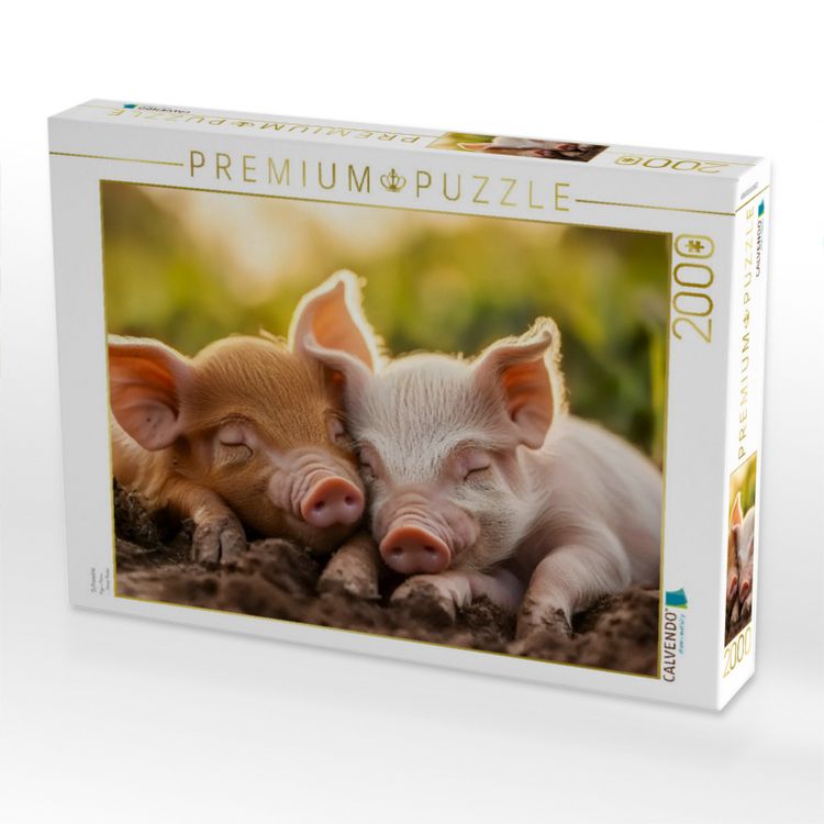 Produktbild: CALVENDO Puzzle Schweine | 2000 Teile Lege-Gr&ouml;&szlig;e 90x67cm Foto-Puzzle f&uuml;r gl&uuml;ckliche Stunden