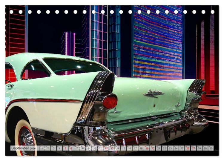 Produktbild: US Classic Cars im Jet-Age (Tischkalender 2026 DIN A5 quer), CALVENDO Monatskalender