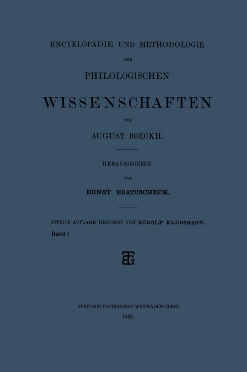 Produktbild: Encyklop&auml;die und Methodologie der Philologischen Wissenschaften
