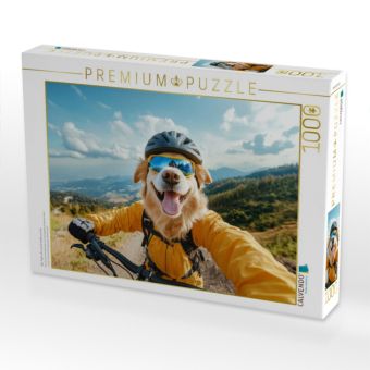 Produktbild: CALVENDO Puzzle Der Trail ruft und ich belle zur&uuml;ck | 1000 Teile Lege-Gr&ouml;&szlig;e 64x48cm Foto-Puzzle f&uuml;r gl&uuml;ckliche Stunden