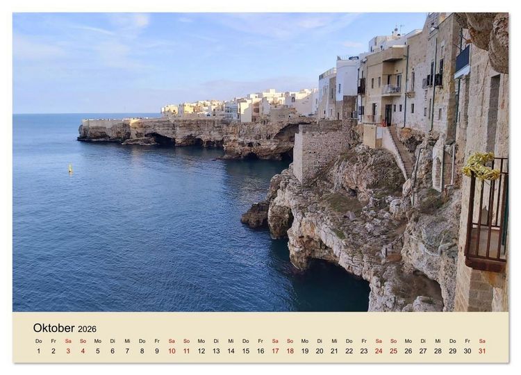Produktbild: Apulien ... der S&uuml;den Italiens (Wandkalender 2026 DIN A3 quer), CALVENDO Monatskalender