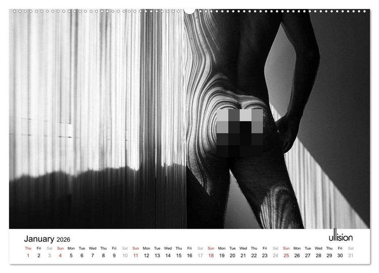 Produktbild: Male Nude Art (High Quality Premium Wall Calendar 2026 DIN A2 landscape),CALVENDO 12 Month Wall Calendar