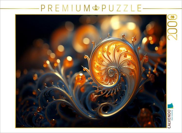 Produktbild: CALVENDO Puzzle Fibonacci kombiniert mit Schneckenform - Fraktale in 3D | 2000 Teile Lege-Gr&ouml;&szlig;e 90x67cm Foto-Puzzle f&uuml;r gl&uuml;ckliche Stunden