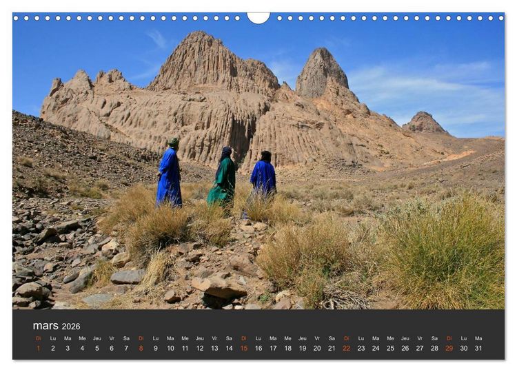 Produktbild: LE SAHARA L'Alg&eacute;rie du Sud (Calendrier mural 2026 DIN A3 vertical), CALVENDO calendrier mensuel
