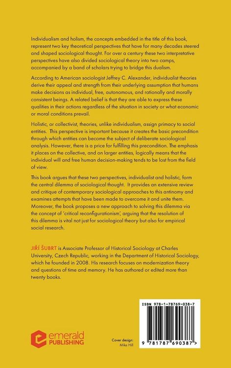 Produktbild: Individualism, Holism and the Central Dilemma of Sociological Theory