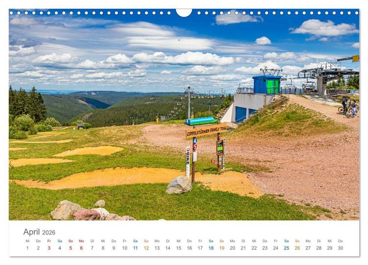 Produktbild: Oberhof - Urlaubsparadies am Rennsteig (Wandkalender 2026 DIN A3 quer), CALVENDO Monatskalender