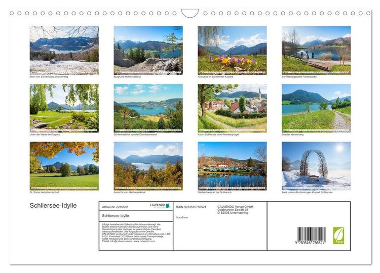 Produktbild: Schliersee-Idylle (Wandkalender 2027 DIN A3 quer), CALVENDO Monatskalender