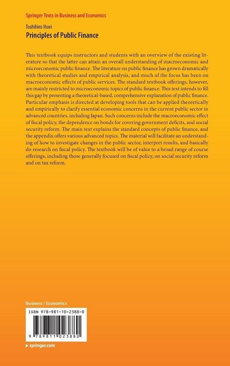 Produktbild: Principles of Public Finance