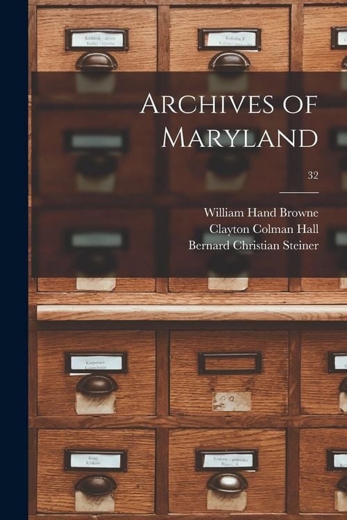 Produktbild: Archives of Maryland; 32