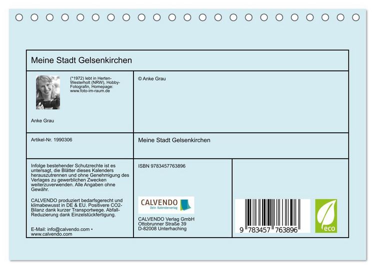 Produktbild: Meine Stadt Gelsenkirchen (Tischkalender 2026 DIN A5 quer), CALVENDO Monatskalender