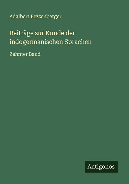 Produktbild: Beitr&auml;ge zur Kunde der indogermanischen Sprachen