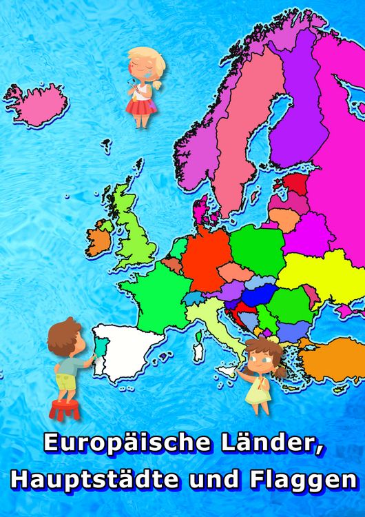 Produktbild: Europ&auml;ische L&auml;nder, Hauptst&auml;dte und Flaggen malen und lernen