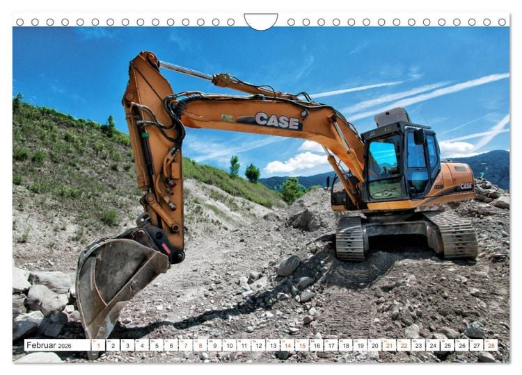 Produktbild: Baumaschinen - Maschinen auf der Baustelle (Wandkalender 2026 DIN A4 quer), CALVENDO Monatskalender