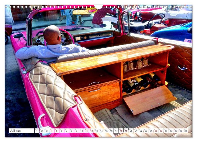 Produktbild: BEST OF CADILLAC - Traumschiff mit Bar und Flossen (Wandkalender 2026 DIN A3 quer), CALVENDO Monatskalender