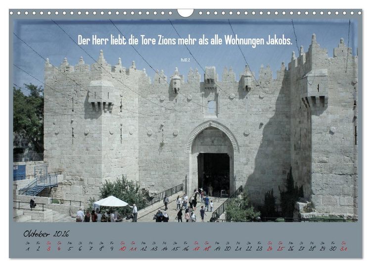 Produktbild: Mit der Bibel in der Hand durch das Heilige Land - Jerusalem (Wandkalender 2026 DIN A3 quer), CALVENDO Monatskalender