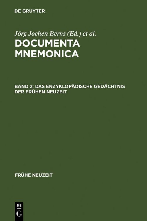 Produktbild: Das enzyklop&auml;dische Ged&auml;chtnis der Fr&uuml;hen Neuzeit