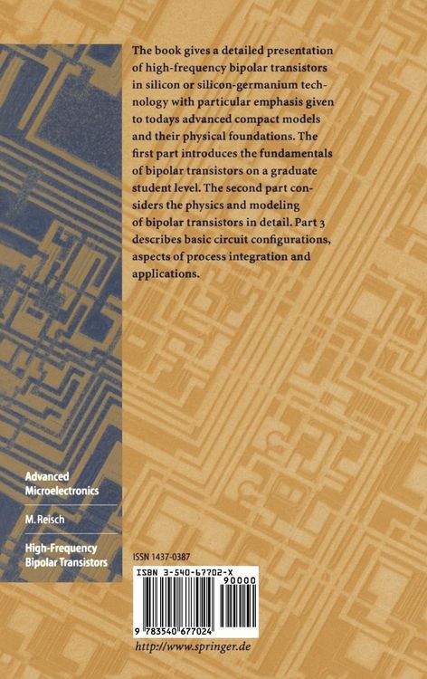 Produktbild: High-Frequency Bipolar Transistors