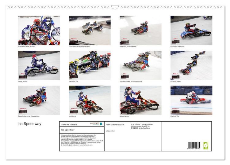 Produktbild: Ice Speedway (Wandkalender 2026 DIN A2 quer), CALVENDO Monatskalender