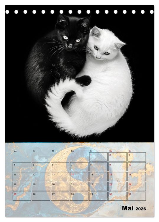 Produktbild: Sei das Yin zu meinem Yang (Tischkalender 2026 DIN A5 hoch), CALVENDO Monatskalender