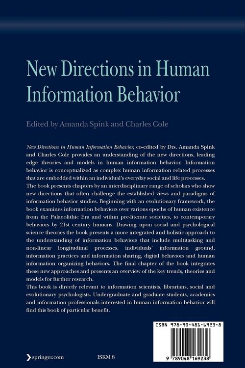 Produktbild: New Directions in Human Information Behavior