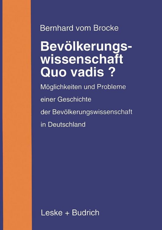 Produktbild: Bev&ouml;lkerungswissenschaft - Quo vadis?