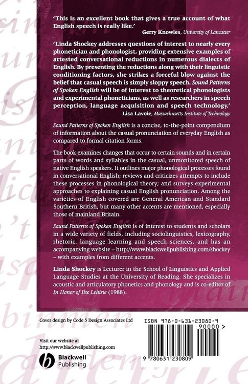 Produktbild: Sound Patterns of Spoken English
