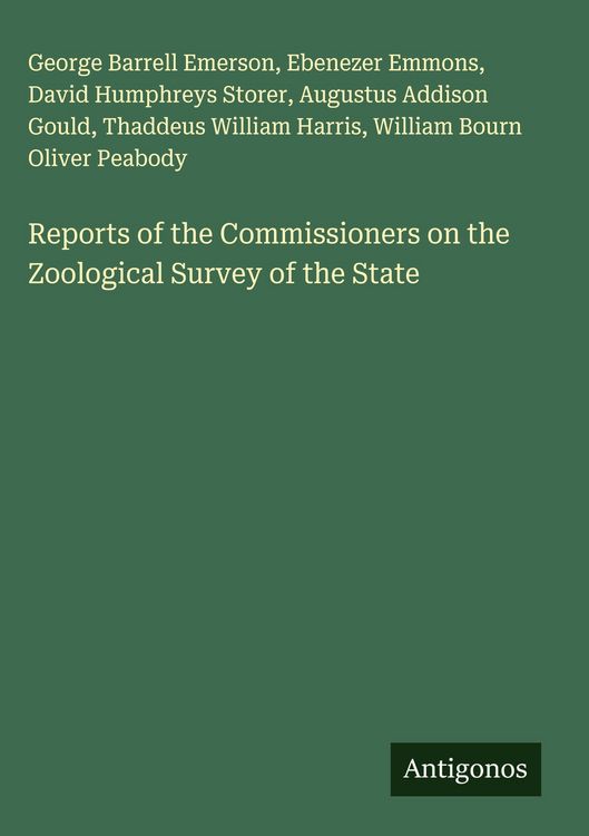 Produktbild: Reports of the Commissioners on the Zoological Survey of the State