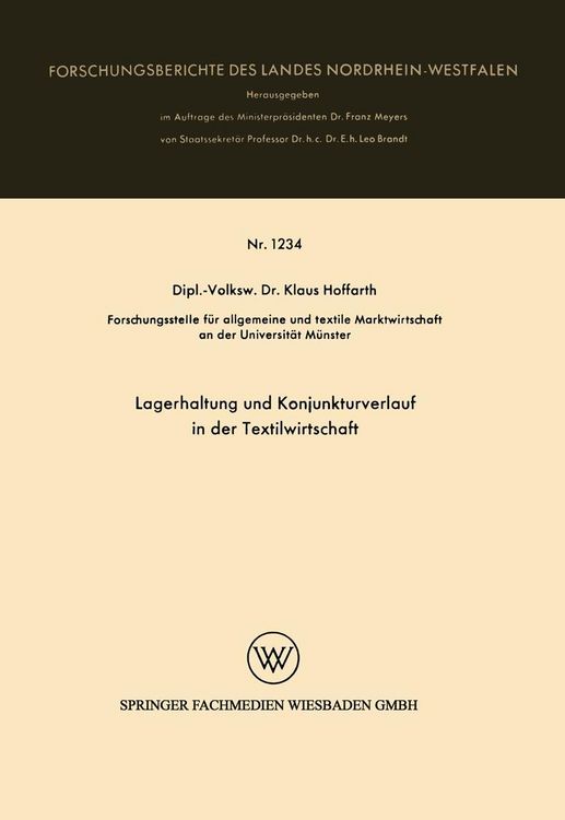 Produktbild: Lagerhaltung und Konjunkturverlauf in der Textilwirtschaft