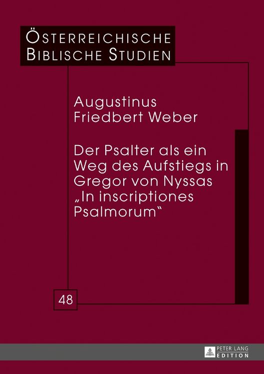 Produktbild: Der Psalter als ein Weg des Aufstiegs in Gregor von Nyssas &laquo;In inscriptiones Psalmorum&raquo;
