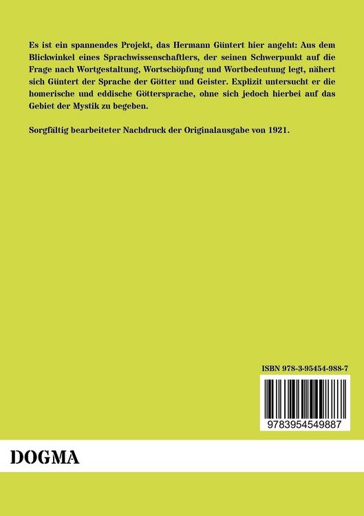 Produktbild: Von der Sprache der G&ouml;tter und Geister: bedeutungsgeschichtliche Untersuchungen zur homerischen und eddischen G&ouml;ttersprache