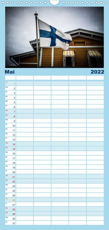 Produktbild: Familienplaner S&uuml;dwestk&uuml;ste Finnland (Wandkalender 2022 , 21 cm x 45 cm, hoch)