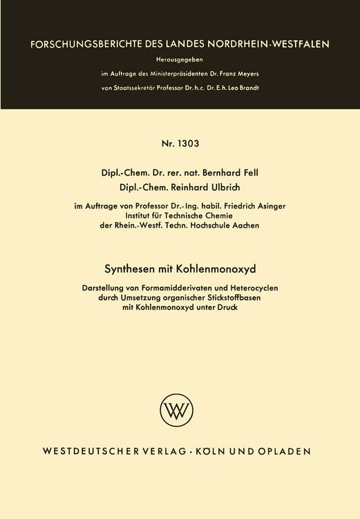 Produktbild: Synthesen mit Kohlenmonoxyd