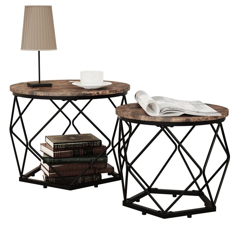 Produktbild: 2er Set Beistelltisch Sofatisch Helaro M