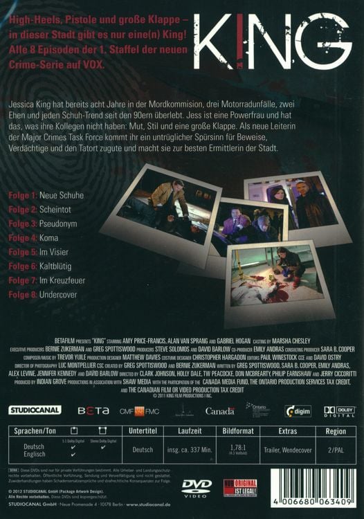 Produktbild: King - Staffel 1 [2 DVDs]