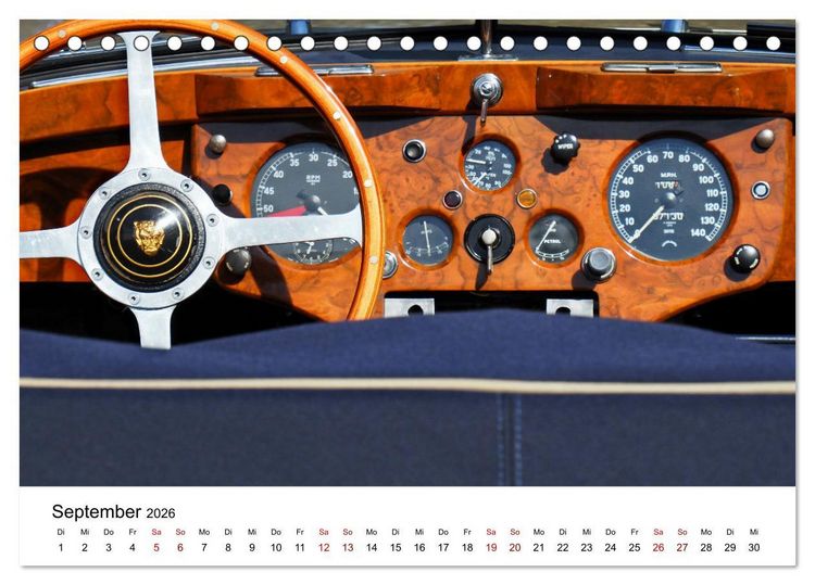 Produktbild: Klassische Armaturenbretter (Tischkalender 2026 DIN A5 quer), CALVENDO Monatskalender