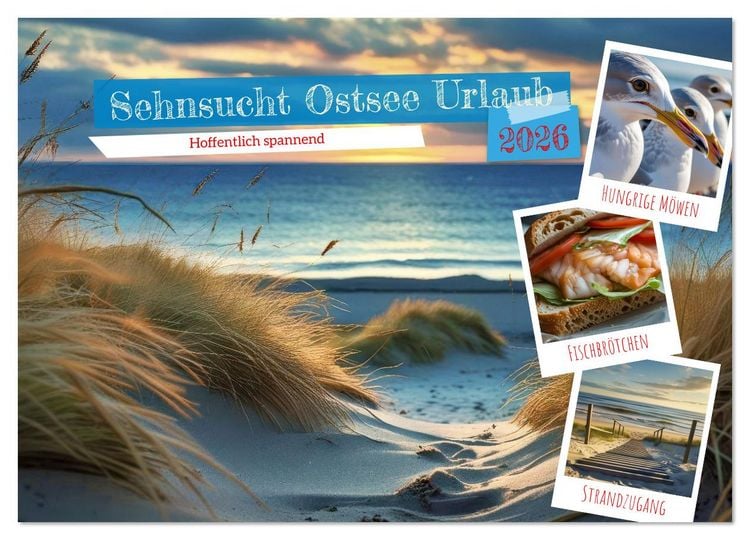 Produktbild: Sehnsucht Ostsee Urlaub (Wandkalender 2026 DIN A4 quer), CALVENDO Monatskalender