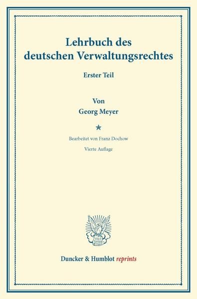 Produktbild: Lehrbuch des deutschen Verwaltungsrechts.