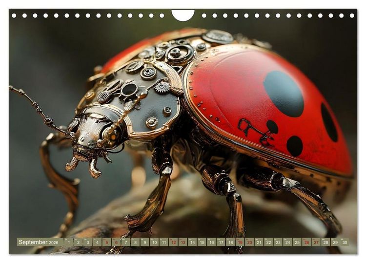 Produktbild: Die fantastische Welt der Steampunk-Insekten (Wandkalender 2026 DIN A4 quer), CALVENDO Monatskalender