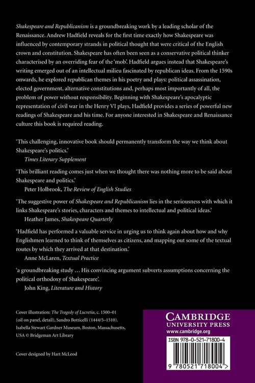 Produktbild: Shakespeare and Republicanism
