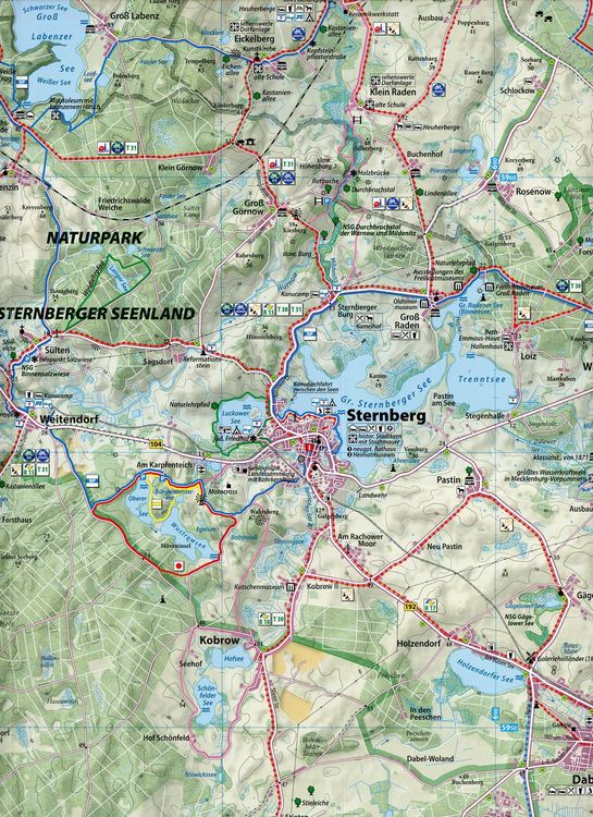 Produktbild: Rad- und Wanderkarte Sternberger Seenland