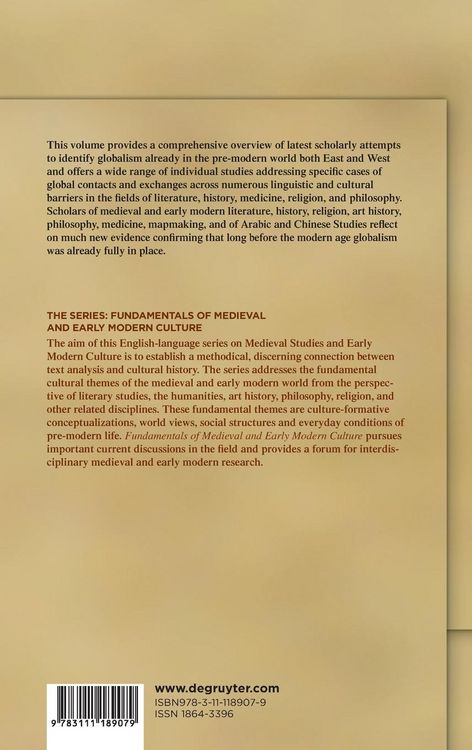 Produktbild: Globalism in the Middle Ages and the Early Modern Age