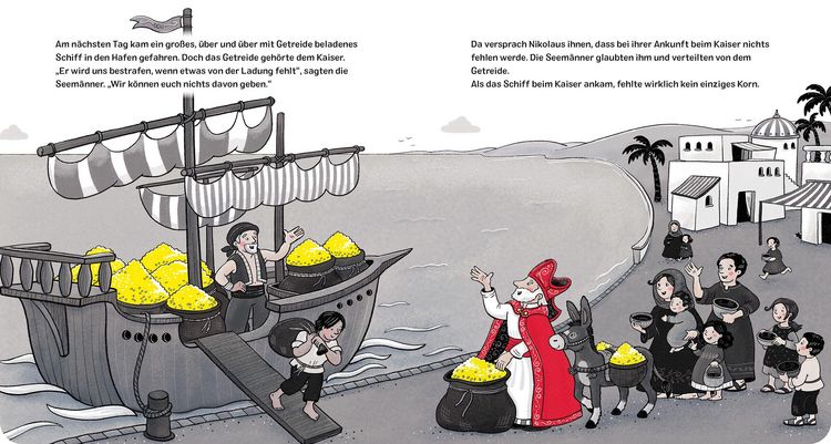 Produktbild: Die Geschichte vom heiligen Nikolaus Kontrastbuch (Pappbilderbuch)