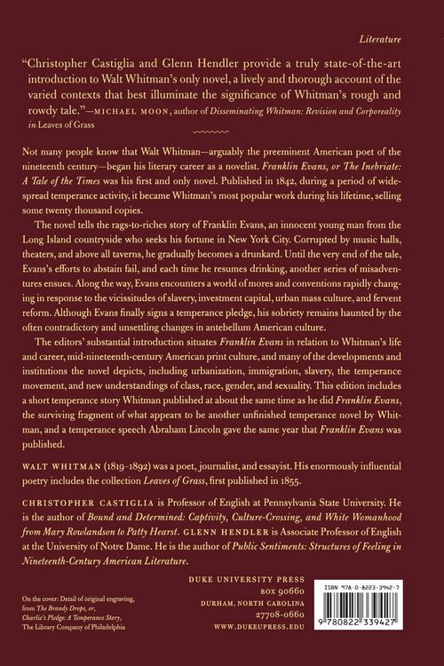 Produktbild: Franklin Evans, or The Inebriate