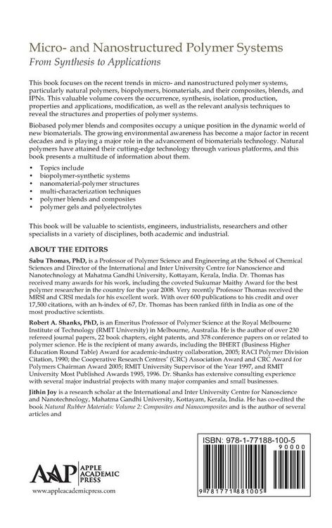 Produktbild: Micro- and Nanostructured Polymer Systems