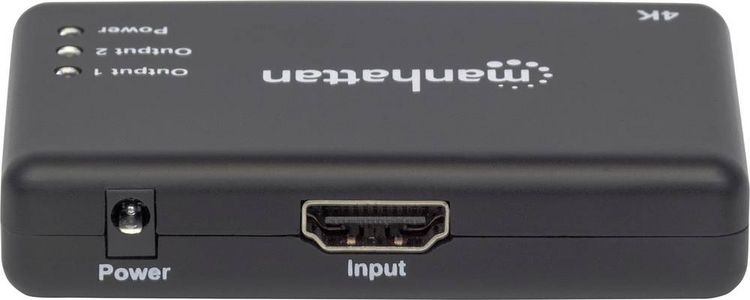 Produktbild: Manhattan 207669 2 Port HDMI-Splitter 4096 x 2160 Pixel Schwarz