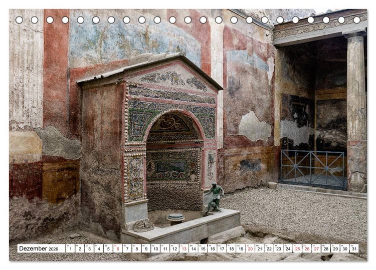 Produktbild: Versteinerte Stadt Pompeji (Tischkalender 2026 DIN A5 quer), CALVENDO Monatskalender